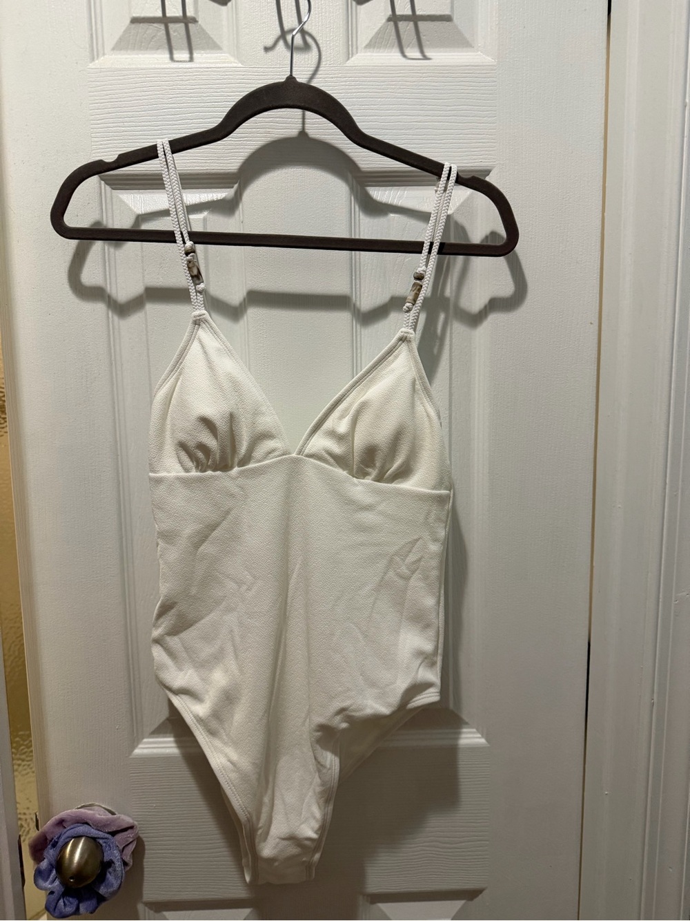 NWT Cupshe White Textured One-Piece Swimsuit